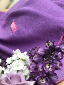 Pretty Lavender Onehunga Princess DOUBLE Wool Blanket - Fresh Retro Love NZ Wool Blankets