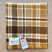 Load image into Gallery viewer, Outdoorsy thick and woody SINGLE New Zealand Wool Blanket with label
