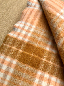 Thick Modern Retro Check SINGLE Wool Blanket - Zenith - Fresh Retro Love NZ Wool Blankets