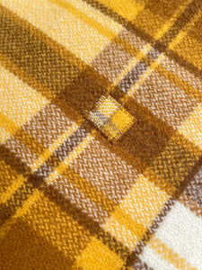 Thick Golden Browns SINGLE New Zealand Wool Blanket