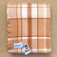 Beautiful Caramel Browns SINGLE New Zealand Wool Blanket