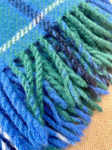 ANCIENT GREEN DOUGLAS Clan Tartan Monty TRAVEL RUG Collectible New Zealand Wool