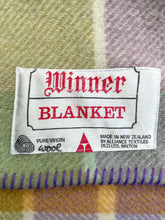 Load image into Gallery viewer, Chunky Check Lights SINGLE New Zealand Wool Blanket.
