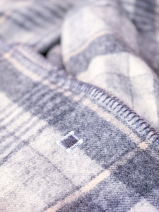 Extra Thick Grey Check QUEEN/KING Onehunga NZ Wool Blanket