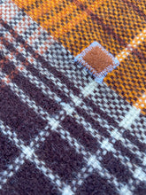 Load image into Gallery viewer, Rich Autumn Tones in XL TRAVEL RUG - New Zealand Wool Blanket
