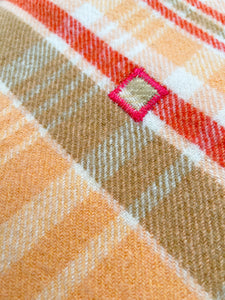 Melon & Tangerine SINGLE New Zealand Wool Blanket