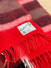 Load image into Gallery viewer, Bold Red &amp; Black Check Onehunga TRAVEL RUG Collectible New Zealand Wool
