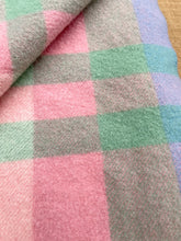 Load image into Gallery viewer, Pretty Pastel Check SINGLE Roslyn Woollen Mills Wool Blanket
