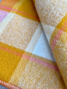 Bright Retro Classic SMALL SINGLE/THROW New Zealand Wool Blanket
