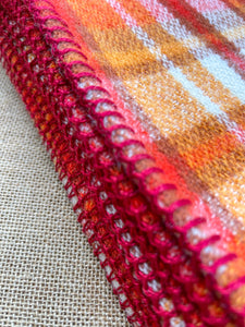 Intense Fire Colours! So soft SINGLE Pure NZ Wool Blanket