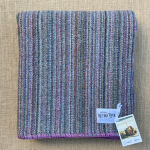 Fuchsia/Grey Multicolour Yarn SINGLE Campfire New Zealand Wool Blanket