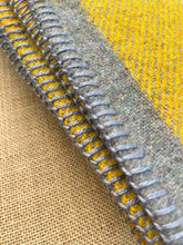 Load image into Gallery viewer, Grey/Mustard RARE Check Army Blanket SINGLE New Zealand Wool Blanket
