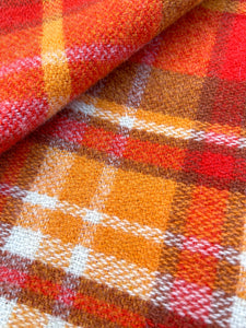Intense Fire Colours! So soft SINGLE Pure NZ Wool Blanket