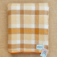 Thick & Super Fluffy SINGLE New Zealand Wool Blanket Creamy Browns
