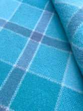 Load image into Gallery viewer, Pretty Mint &amp; Teal SINGLE New Zealand Wool Blanket
