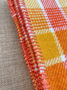 Bright Yellow & Orange PRAM/BABY Pure Wool Blanket