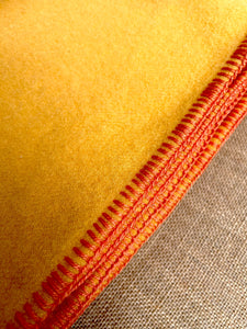Golden Sunshine SINGLE Bright Retro New Zealand Wool Blanket