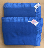 Beautiful Blue Thick and Soft KING SINGLE New Zealand Wool Blanket - Fresh Retro Love NZ Wool Blankets