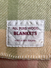 Load image into Gallery viewer, Sorbet Pastel Lightweight Check DOUBLE Wool Blanket - Fresh Retro Love NZ Wool Blankets
