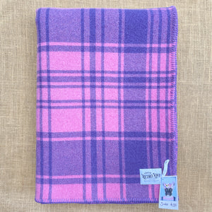 Purple & Magenta SINGLE New Zealand Wool Blanket