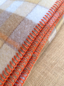 Super Thick Warm Browns DOUBLE Wool Blanket - Onehunga Woollen Mills