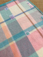 Load image into Gallery viewer, Pretty Pastel Plaid KNEE RUG/PRAM  New Zealand Wool Blanket
