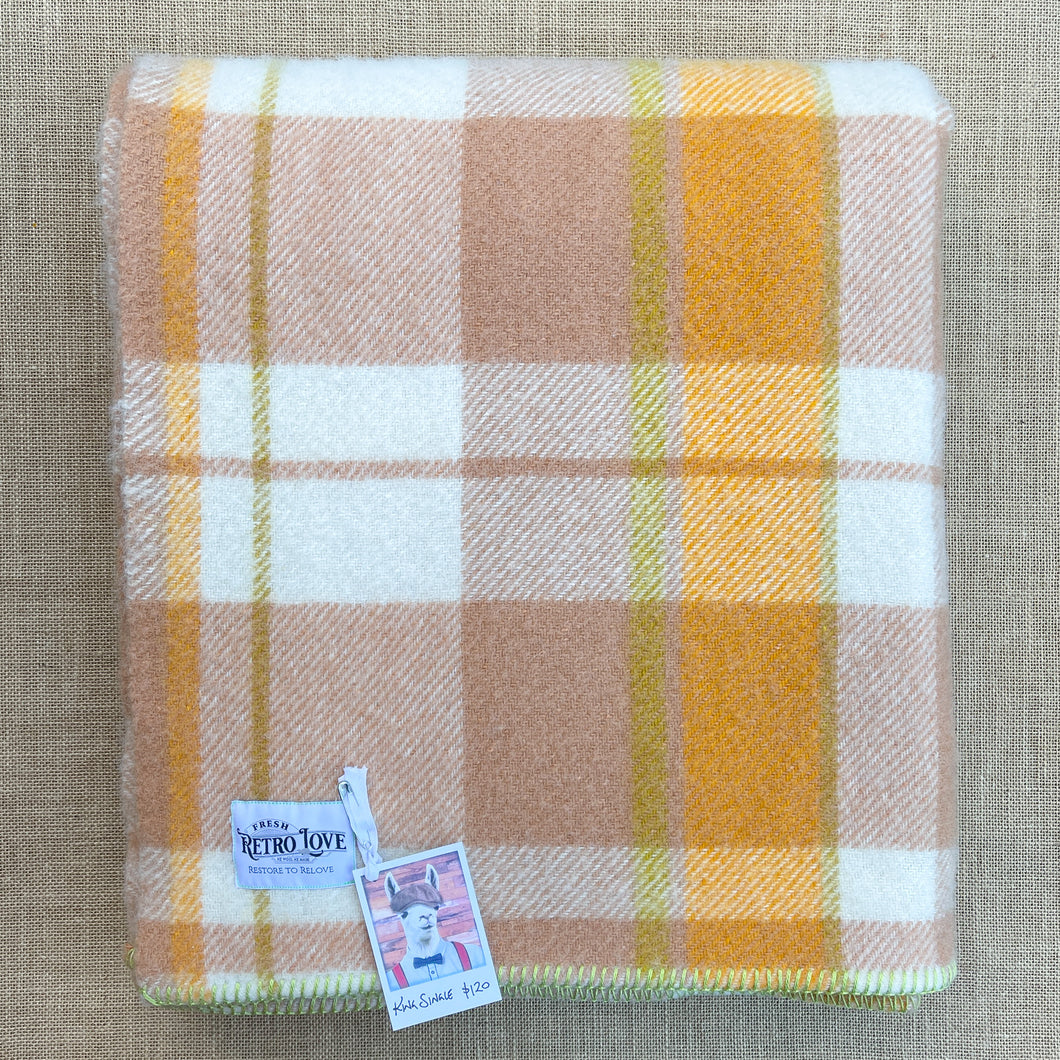 Fluffy & Soft Browns SINGLE Pure New Zealand Wool Blanket