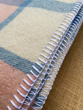 Load image into Gallery viewer, Pink and Blue Check DOUBLE Napier Woollen Mills Vintage NZ Wool Blanket.
