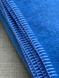 Super Soft Blue QUEEN/KING Gorgeous Wool Blanket.