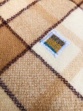 Load image into Gallery viewer, KNEE/OFFICE/PRAM blanket in warm check colours - Fresh Retro Love NZ Wool Blankets
