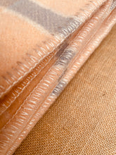 Load image into Gallery viewer, Apricot Blush and Cool Grey SINGLE New Zealand Wool Blanket
