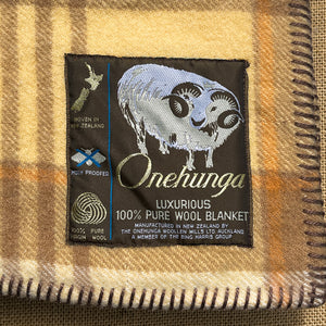 Thick Warm Browns KING SINGLE Wool Blanket - Onehunga Woollen Mills