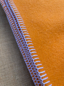 Vibrant Orange, Soft SINGLE New Zealand Wool Blanket