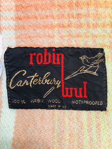 Beautiful Robinwul of Canterbury SINGLE Pure Wool Blanket. - Fresh Retro Love NZ Wool Blankets