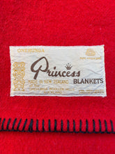Load image into Gallery viewer, Solid Bold Red KING SINGLE Pure New Zealand Wool Blanket.
