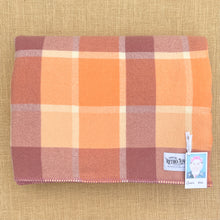 Load image into Gallery viewer, Gorgeous Mauve, Apricot &amp; Cream DOUBLE Pure New Zealand Wool Blanket.
