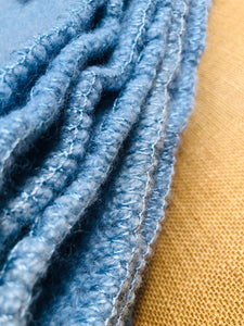 Cornflower Blue AIRCELL Onehunga SINGLE  Wool Blanket - Fresh Retro Love NZ Wool Blankets