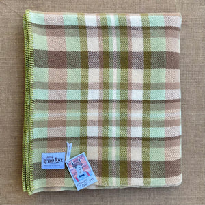 So Soft DOUBLE blanket in subtle earthy Olive and Brown