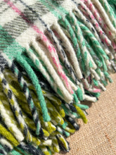 Load image into Gallery viewer, Fresh Greens Bright TRAVEL RUG Mosgiel New Zealand Wool Blanket
