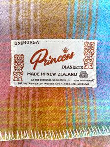 Beautiful Princess SINGLE Onehunga New Zealand Pure Wool Blanket.