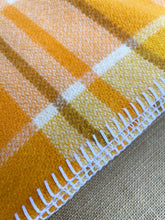 Load image into Gallery viewer, Cheerful Orange &amp; Gold SINGLE New Zealand Wool Blanket
