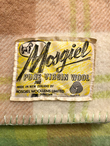 Bright Apple Green DOUBLE Wool Blanket - Mosgiel! - Fresh Retro Love NZ Wool Blankets
