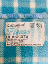 Load image into Gallery viewer, Happy Turquoise, soft and cosy SINGLE Pure Wool Blanket. Wanganui Woollen Mills
