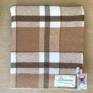 Thick Brown New Zealand Wool SINGLE Blanket, Dromorne