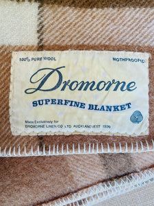 Thick Brown New Zealand Wool SINGLE Blanket, Dromorne