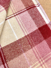 Load image into Gallery viewer, Deep Plum, Pink &amp; Tan QUEEN Shepherd New Zealand Wool Blanket

