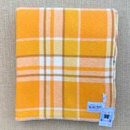 Cheerful Orange & Gold SINGLE New Zealand Wool Blanket