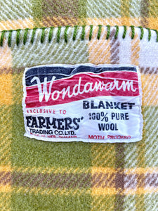 Thick Wool Olives KING  SINGLE Wondawarm Pure Wool Blanket