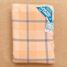 Load image into Gallery viewer, Apricot Blush and Cool Grey SINGLE New Zealand Wool Blanket

