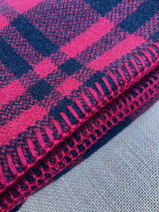 Vintage Red & Blanket KNEE/THROW New Zealand Wool Blanket